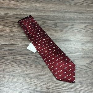 Dani NWT Red w/ Gold, Grey & White Check Tie
